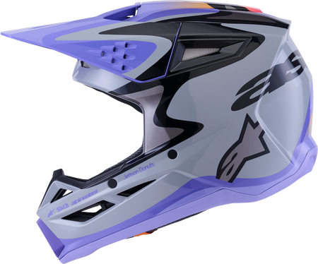 Jettson Sm3 Youth Helmet Gry/Purp/Blk Glossy Yl