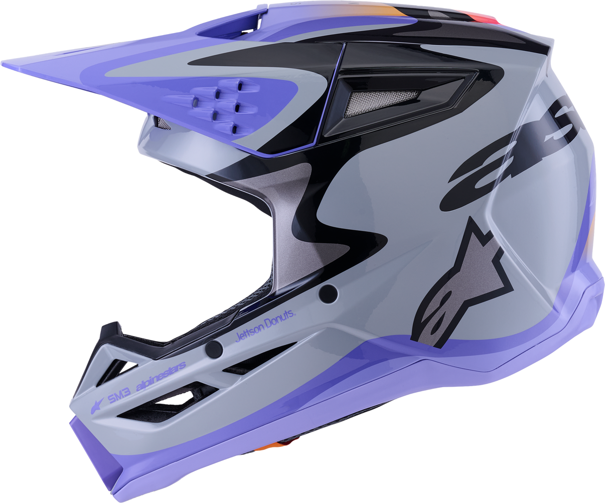 Jettson Sm3 Helmet Gry/Purp/Blk Glossy Xl