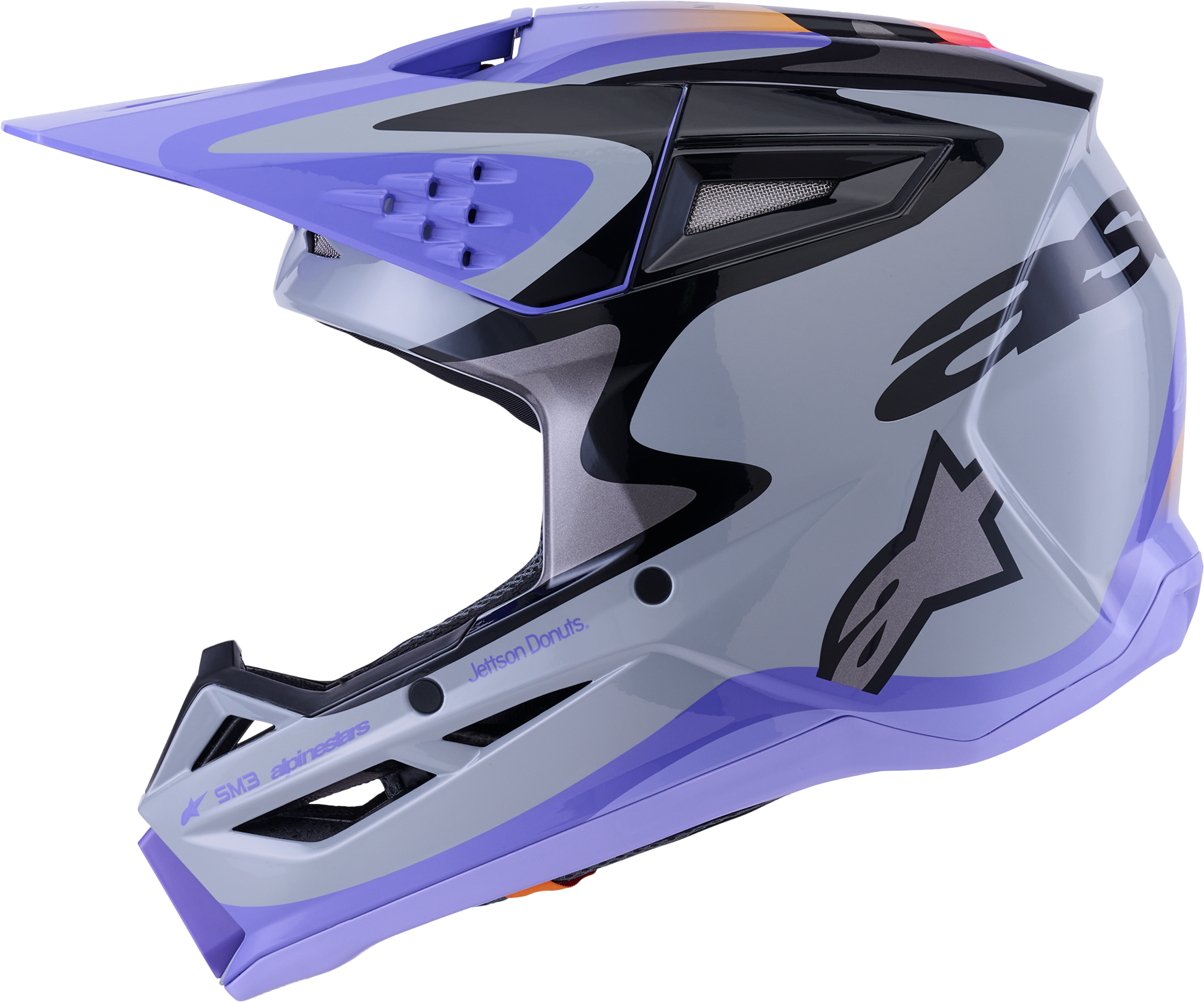 Jettson Sm3 Helmet Gry/Purp/Blk Glossy Xl