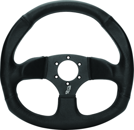 DragonFire Racing Steering Wheels - D-Shaped- Vinyl- Iron Series- 0in offset
