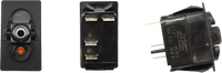 Dash Switch Body Momentary Amber Bottom