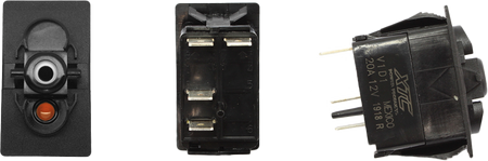 Dash Switch Body Momentary Amber Bottom