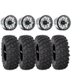 Raceline Ryno Beadlock Wheels + System 3 XTR370 Tires (Mounted Kit) – Machined | Fits UTVs with 4x137 Bolt Pattern