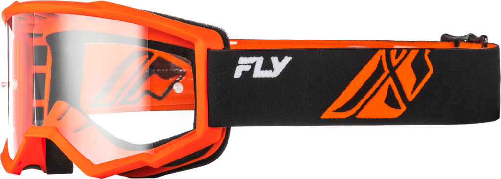 Youth Focus Goggle Blk/Orange W/ Clear Lens