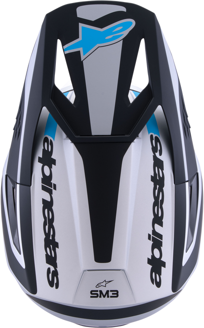 Sm3 Heat Helmet Silver/Blue/Black Matt Md