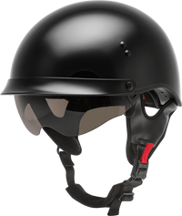 Hh 65 Half Helmet Full Dressed Black Lg