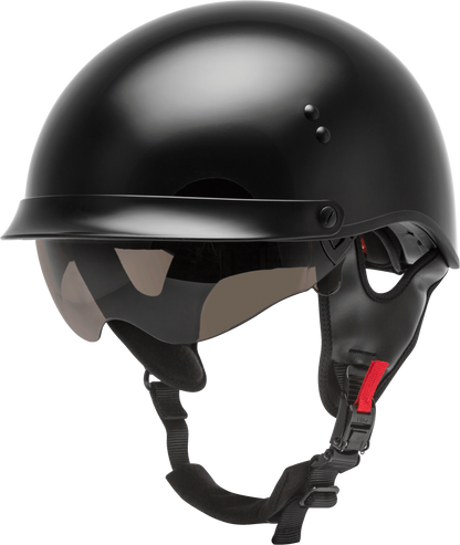Hh 65 Half Helmet Full Dressed Black Lg