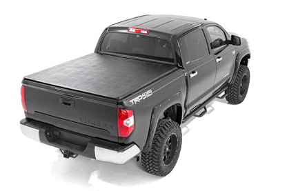 Rough Country | Soft Tri-Fold Bed Cover | 5'7" Bed | No OE Rail | Toyota Tundra (07-21) | 41714551A