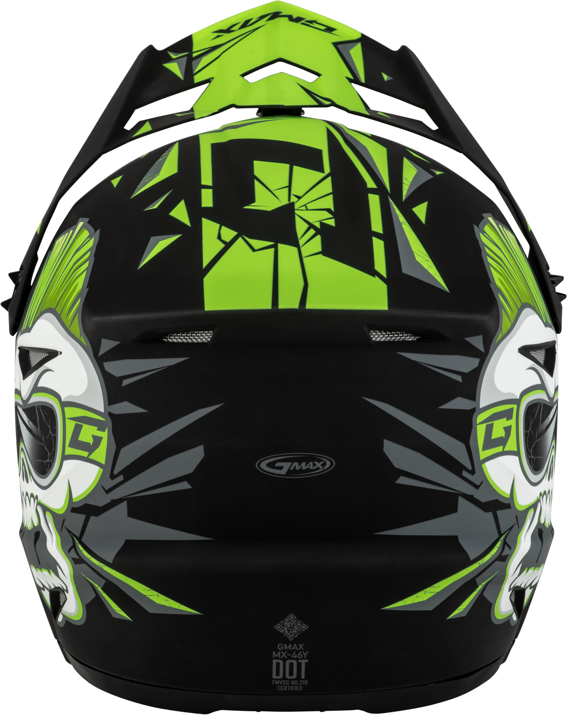 Youth Mx 46y Unstable Helmet Matte Black/Green Ys