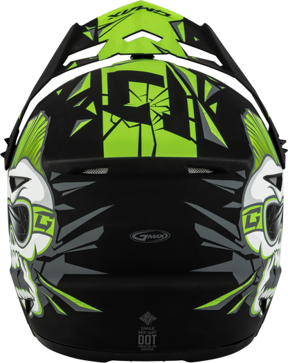 Youth Mx 46y Unstable Helmet Matte Black/Green Ys