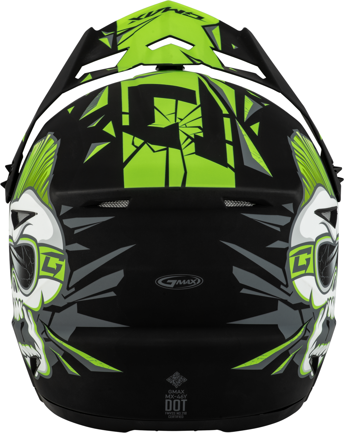 Youth Mx 46y Unstable Helmet Matte Black/Green Yl