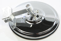 5" Round Flat Side Mirror Silver 1 Clamp Needed