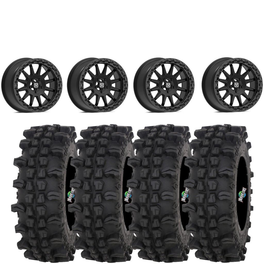 Valor Offroad V09 SATIN BLACK beadlock on Frontline ACP