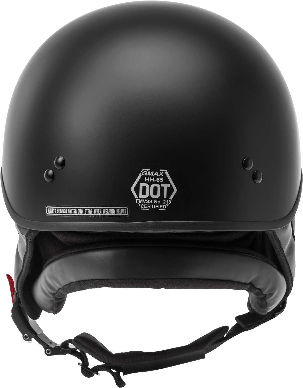 Hh 65 Half Helmet Full Dressed Matte Black Lg