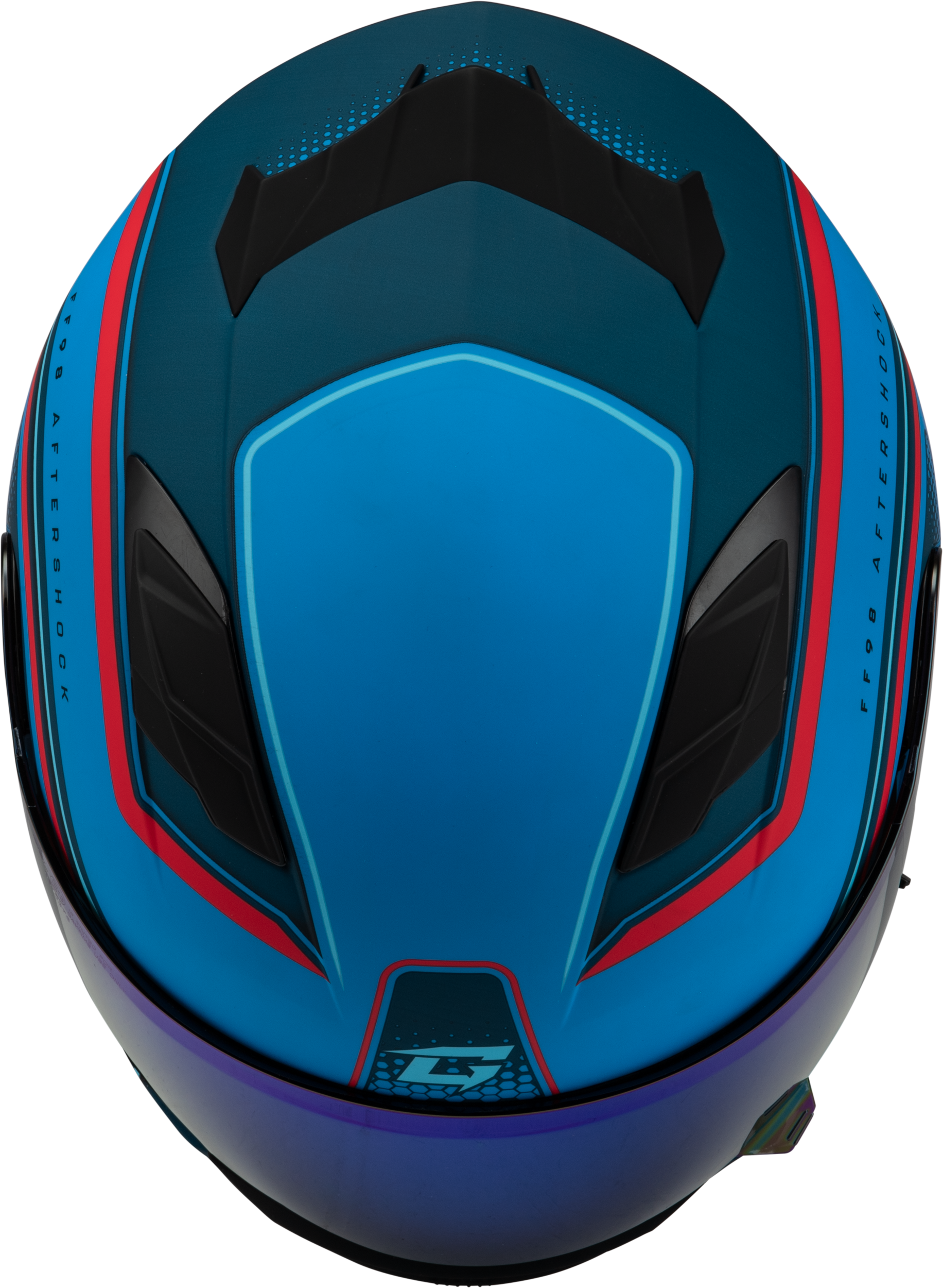 Ff 98 Aftershock Helmet Matte Blue/Red Md