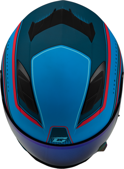 Ff 98 Aftershock Helmet Matte Blue/Red Md