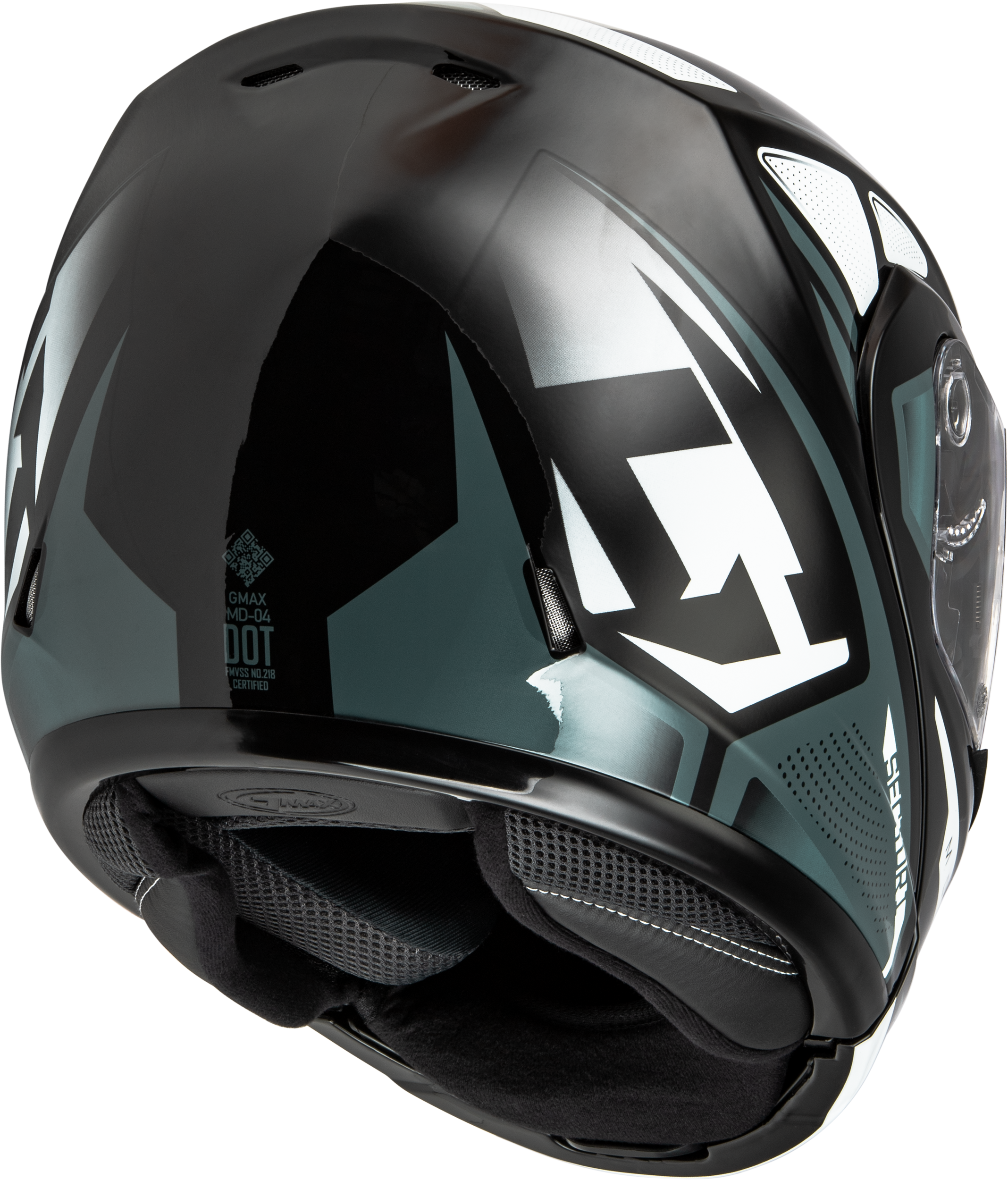 Md 04 Sector Helmet Black/Silver Xs