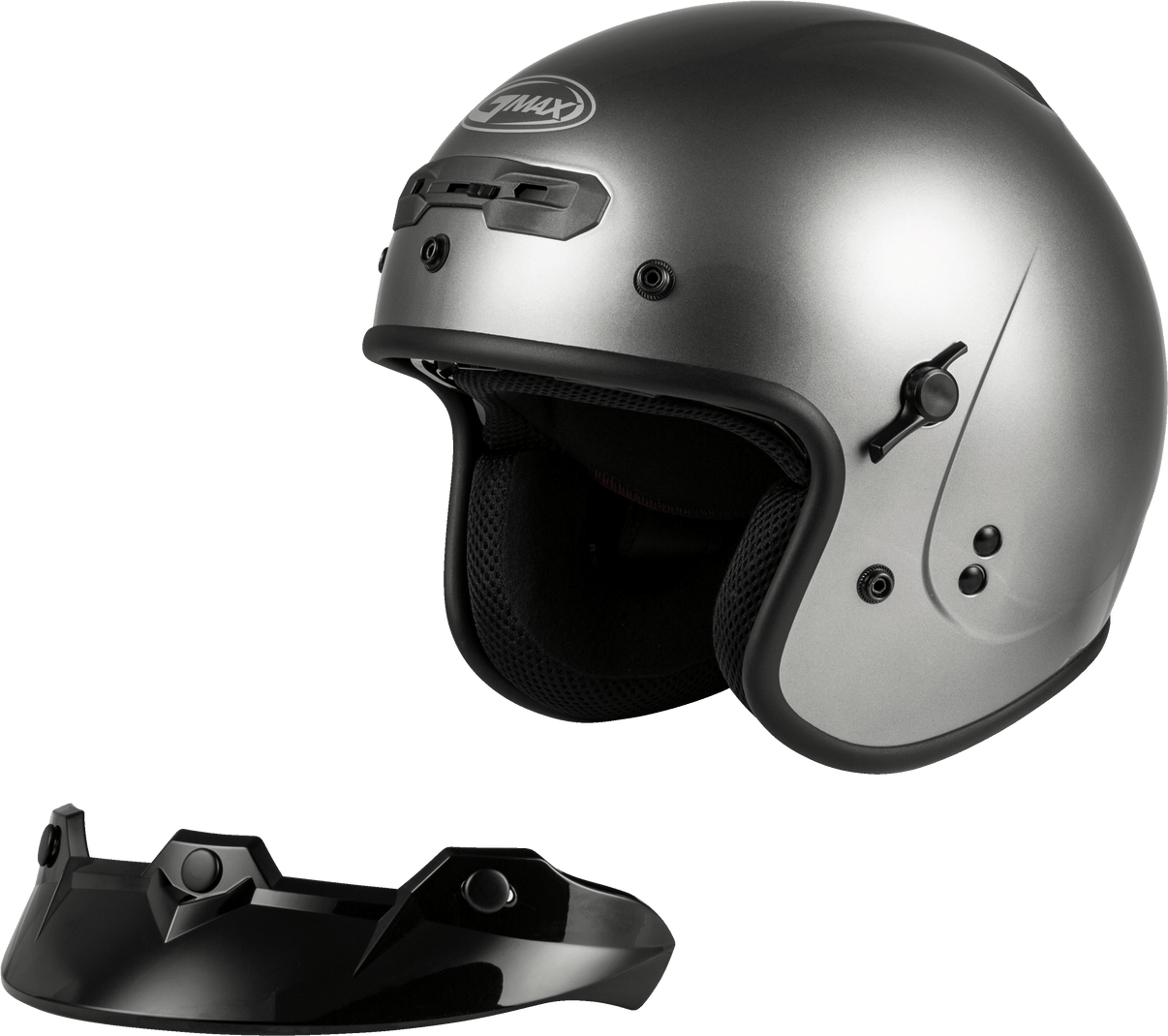 Gm 32 Open Face Helmet Titanium Lg