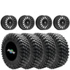 VALOR OFFROAD V06 BEADLOCKS SATIN BLACK ON QUADBOSS QBT808