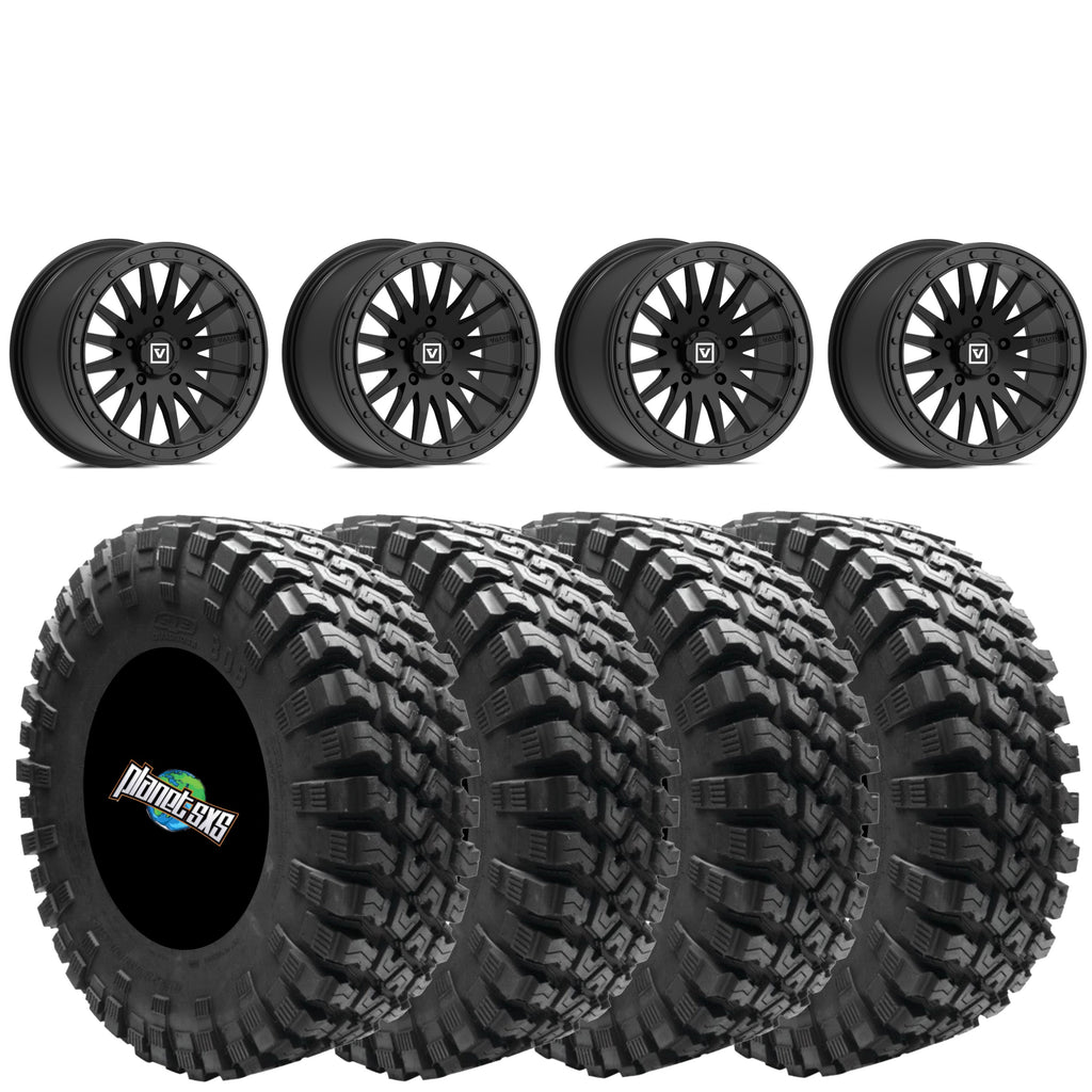 VALOR OFFROAD V06 BEADLOCKS SATIN BLACK ON QUADBOSS QBT808