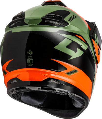 Gm 11 Ronin Helmet Orange/Green/Black Lg
