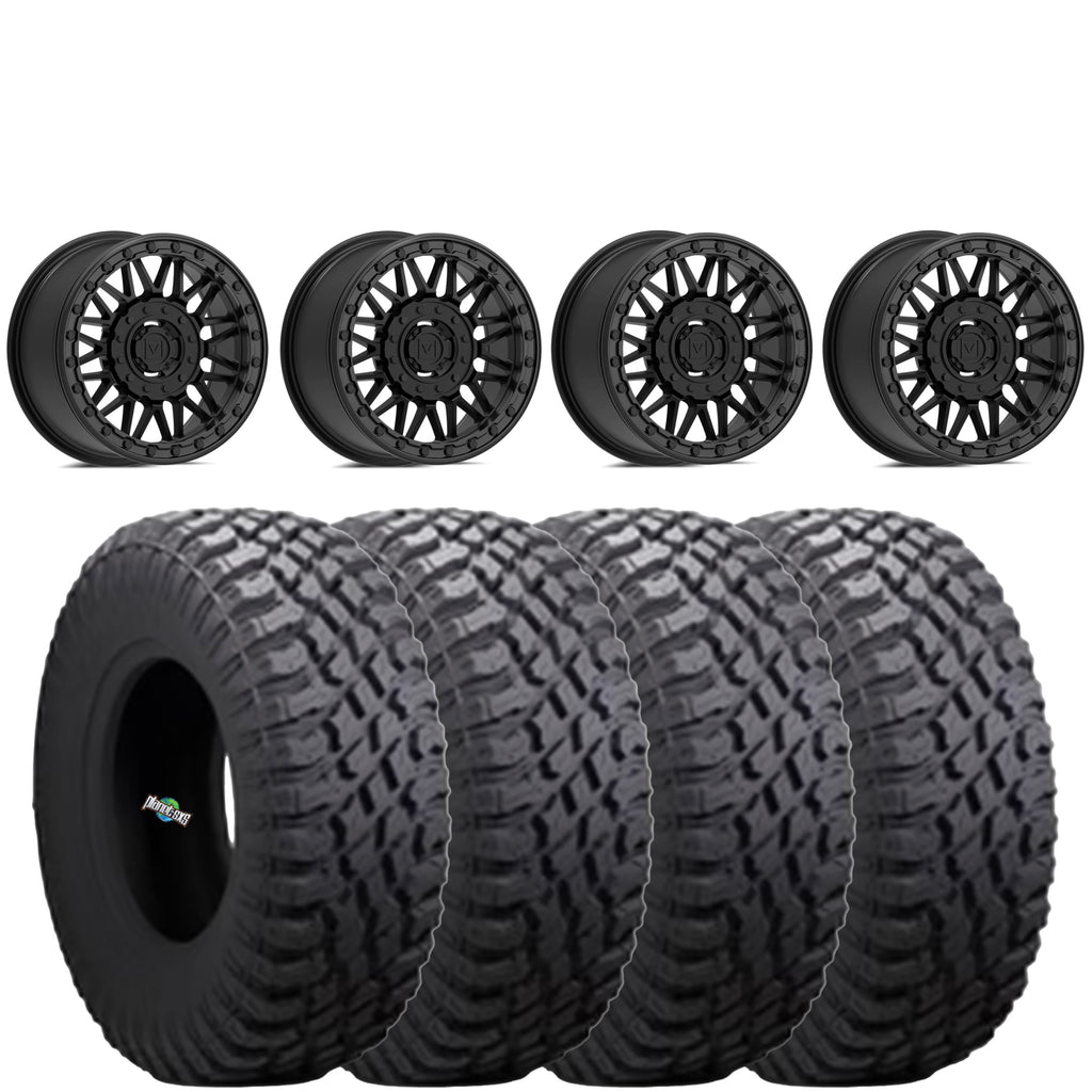 VALOR OFFROAD SATIN BLACK V08 BEADLOCKS ON ATTURO TRAIL BLADE XT