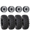 Metal FX Delta Beadlock Wheels (Black Contrast Cut) on System 3 XTR370 Tires – UTV Wheel & Tire Kit