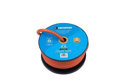 Memphis Audio | 4 Gauge Orange Wire 100 Ft. Spool