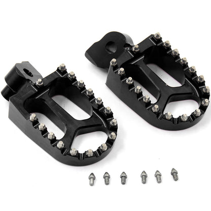 KKE BILLET CNC FOOTPEGS FOR YAMAHA YZ85 YZ125 YZ250 YZ426F YZ450F WR250F WR450F BLUE BLACK SILVER OPTIONAL