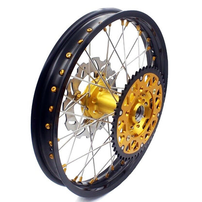 KKE 21 & 18 Enduro Rims for Suzuki RMZ250 2007-2018 RMZ450 2005-2017 Gold Nipple