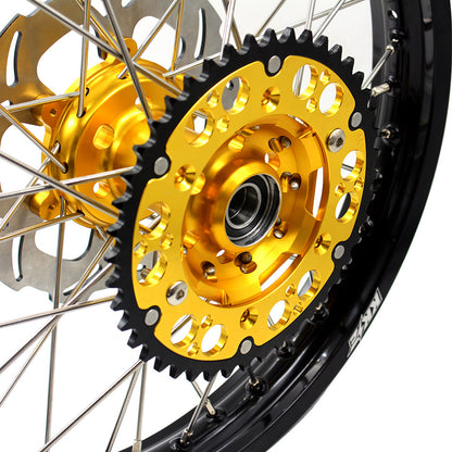 KKE 21 & 19 Wheels for Suzuki RMZ250 2007 RMZ450 2005-2025 Gold&Black