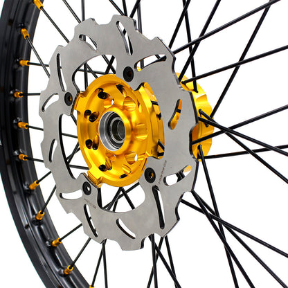 KKE 21 & 19 MX Wheels Rims for SUZUKI RMZ250 2007-2025 RMZ450 2005-2025 Black Spokes