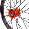 KKE 19"×1.6/16"×1.85 Spoke Kid's Big Wheels Rims Fit KTM SX 85 2003-2020 Orange Nipples & Black Spokes