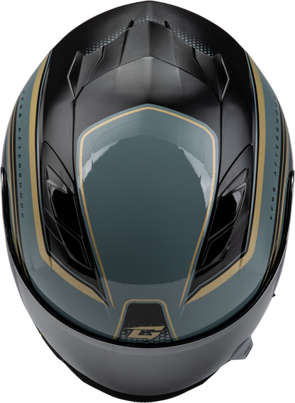 Ff 98 Aftershock Helmet Grey/Metallic Gold Lg