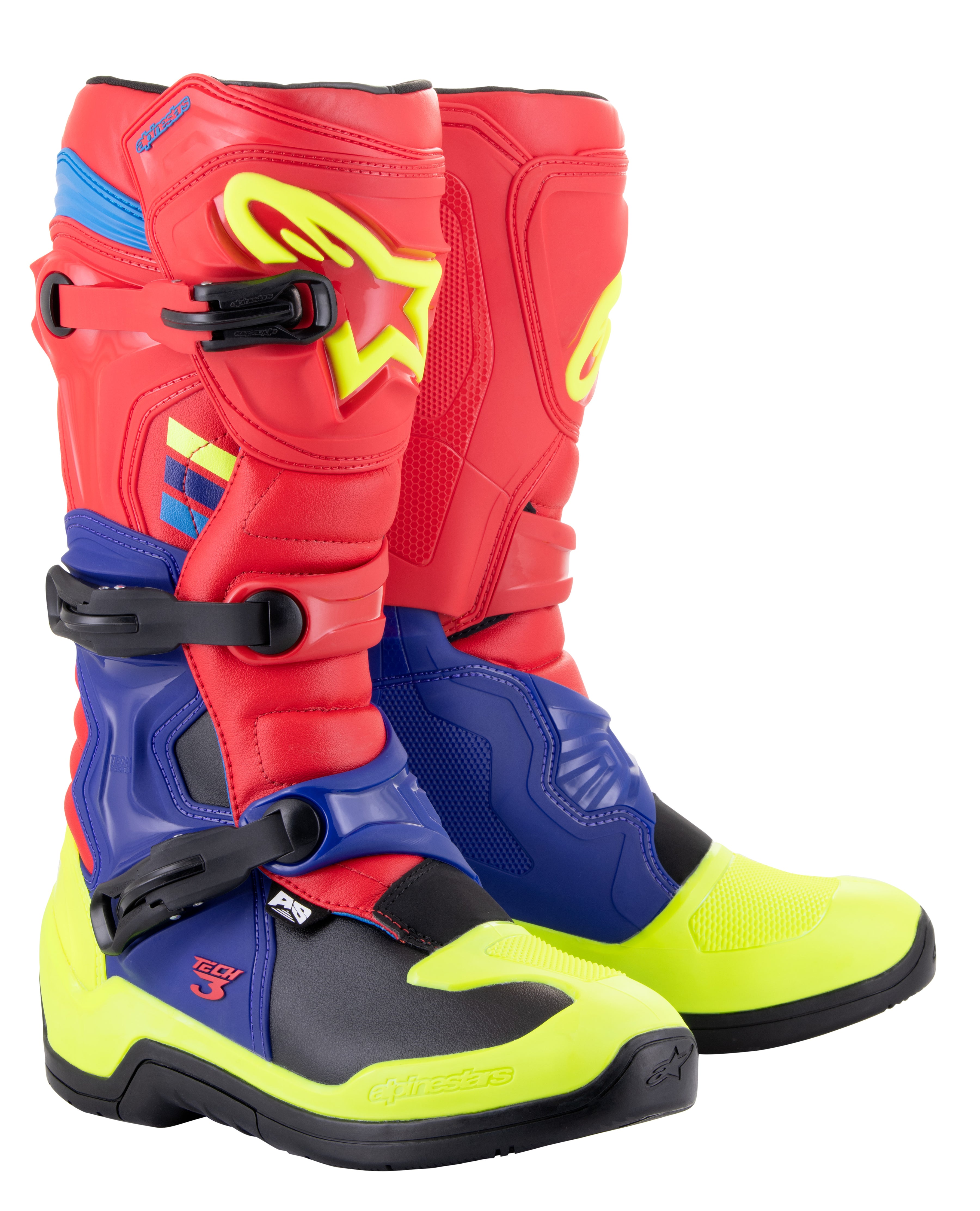 Tech 3 Boots Bright Red/Blue/Fluo Yel Sz 15