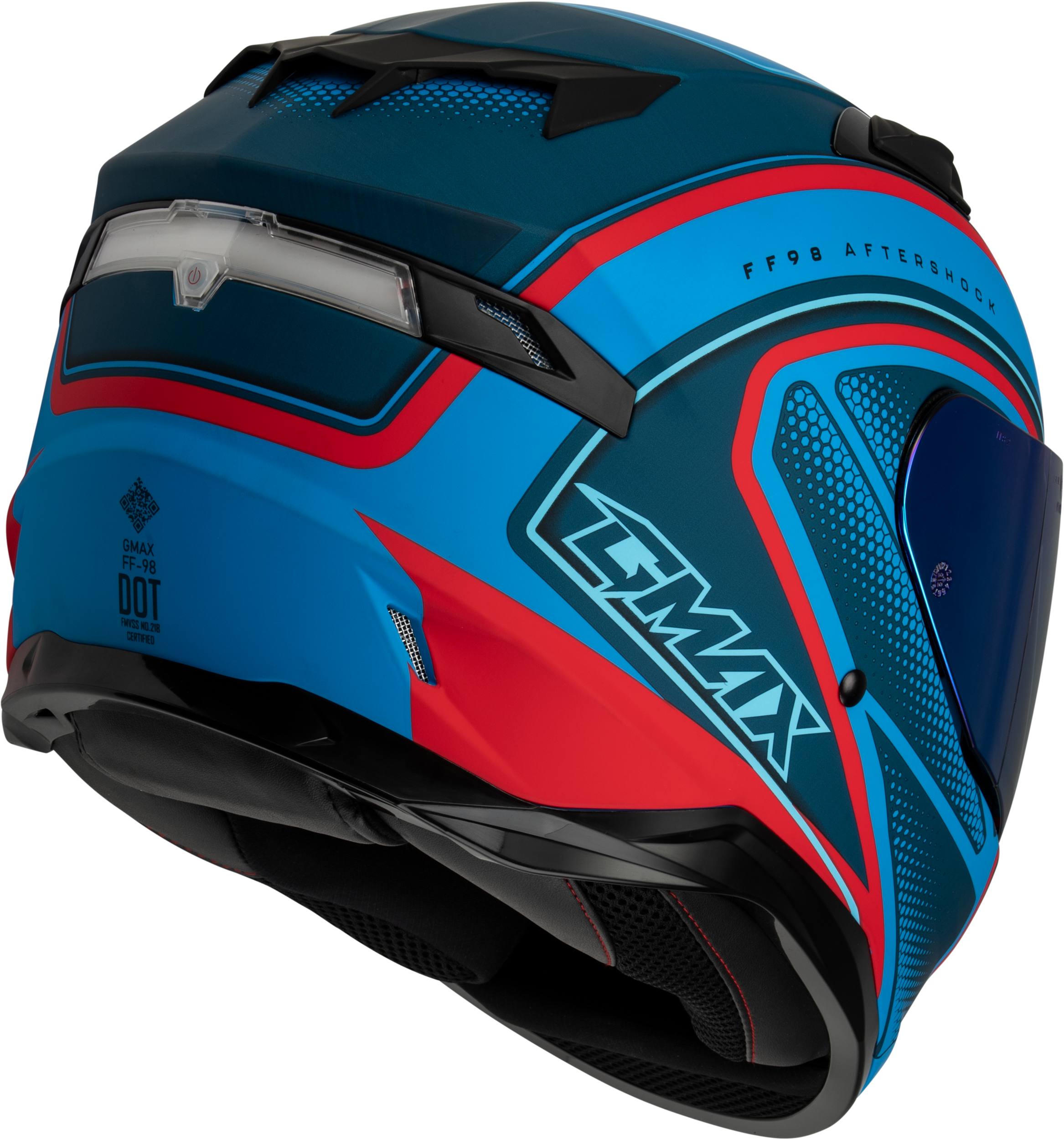 Ff 98 Aftershock Helmet Matte Blue/Red Md