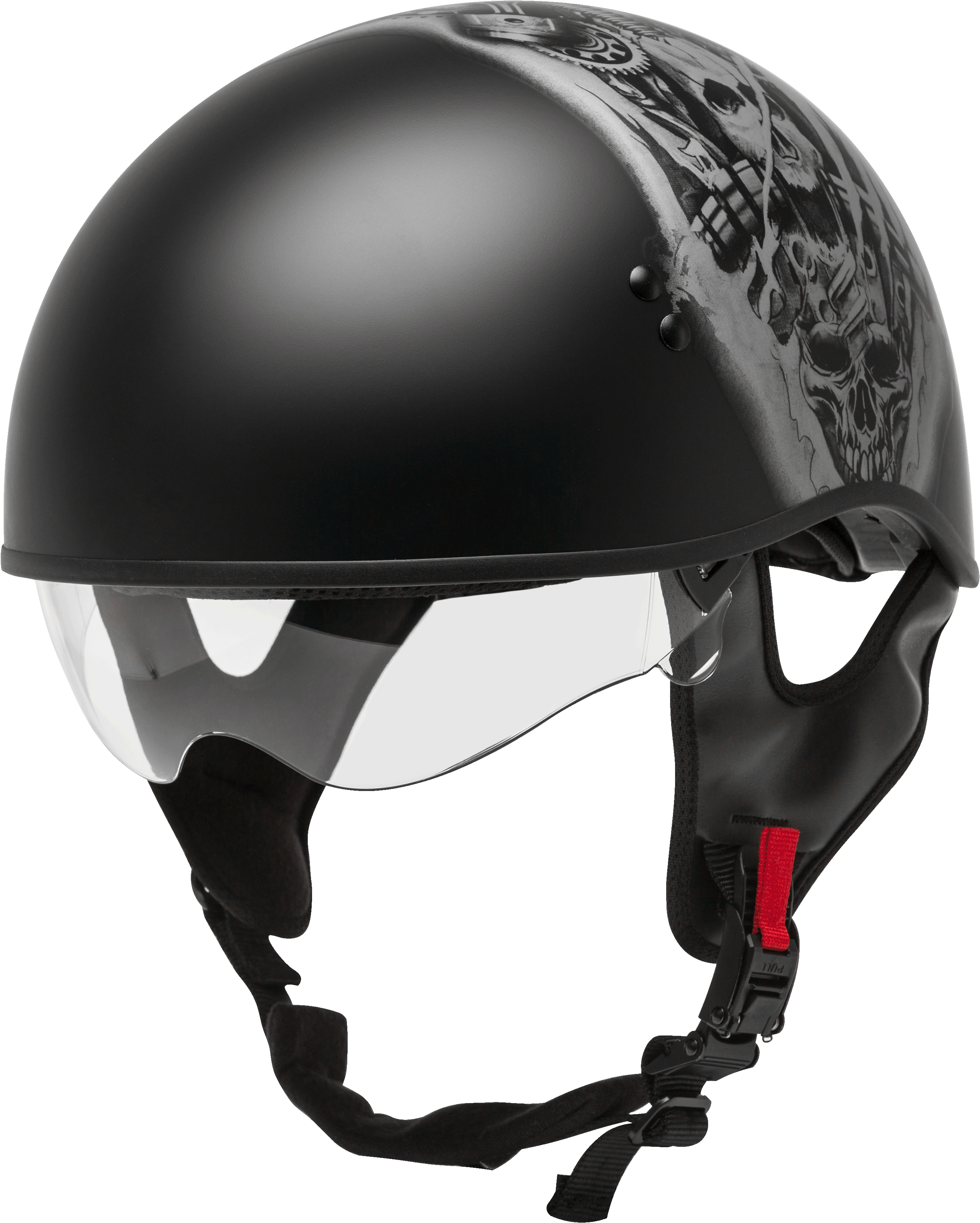 Hh 65 Half Helmet Tormentor Naked Matte Black/Silver Xs