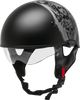 Hh 65 Half Helmet Tormentor Naked Matte Black/Silver Xl