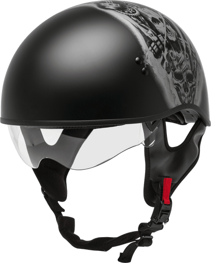 Hh 65 Half Helmet Tormentor Naked Matte Black/Silver Xl