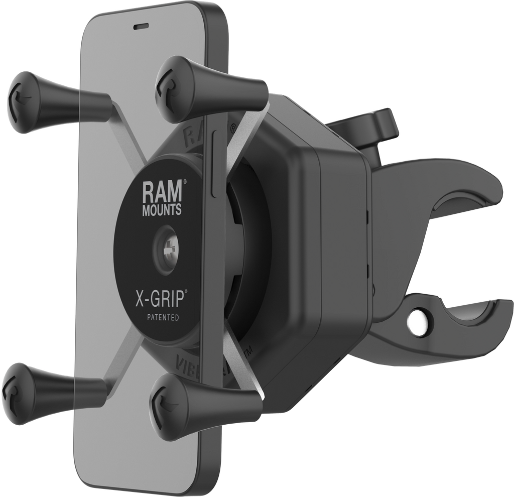 X Grip Vibe Safe Phone Mount With Small Tough Claw