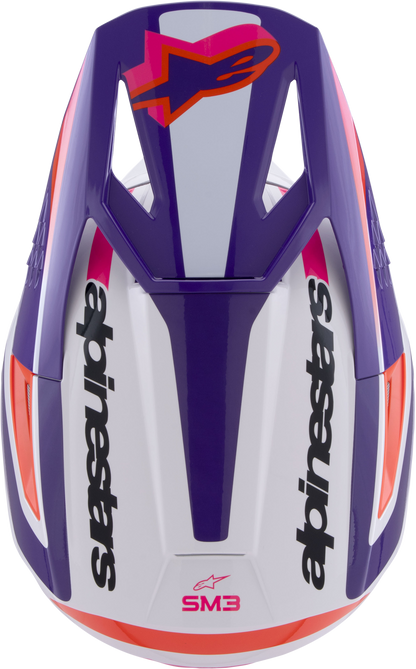 Sm3 Heat Helmet White/Purple/Pink Glossy Md