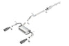 Borla 12-16 Jeep Wrangler 3.6L AT/MT 4DR 4WD S SQ RL AC SR 2.5in 2in TIP 3.5inx3.28in Black Chrome