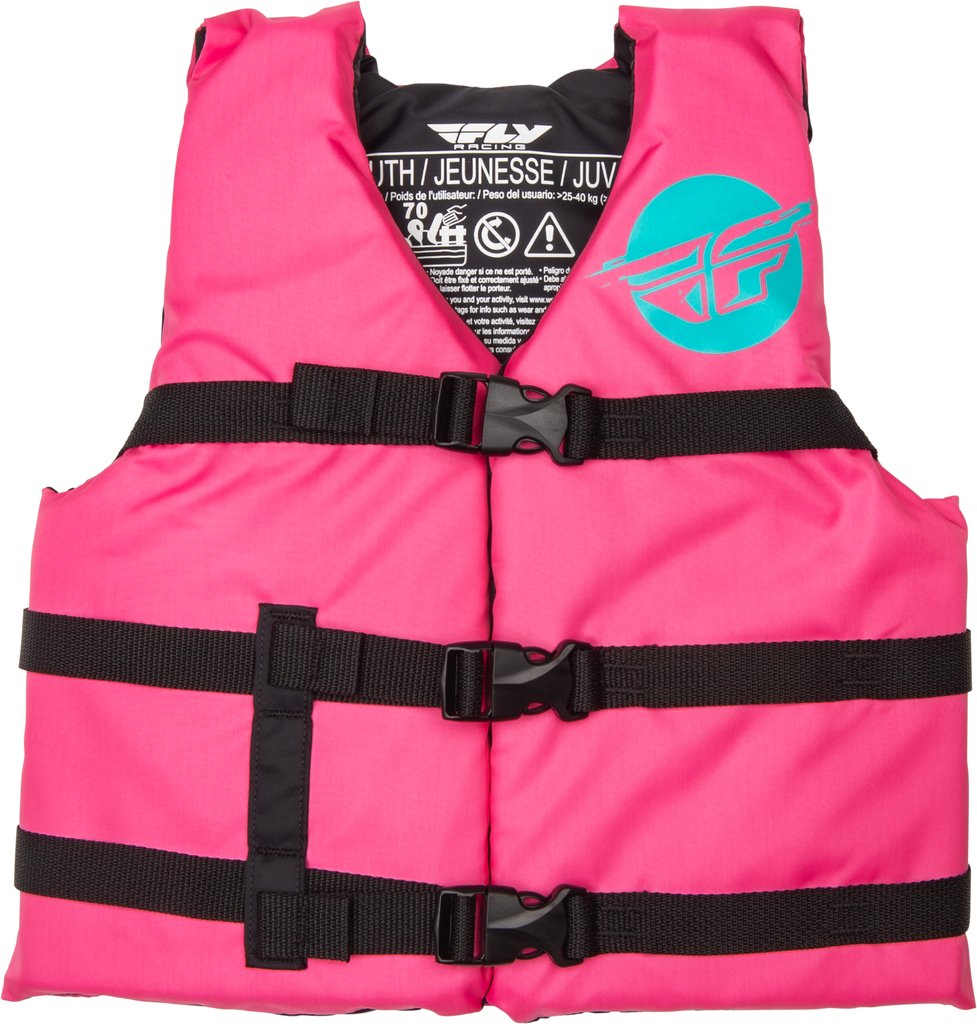 Youth Flotation Vest Neon Pink/Teal