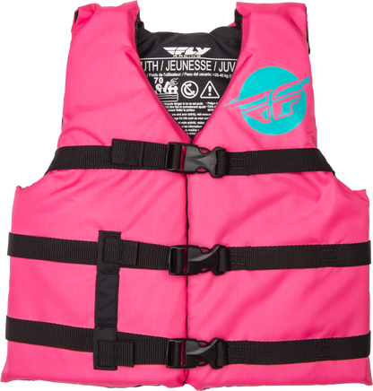 Youth Flotation Vest Neon Pink/Teal