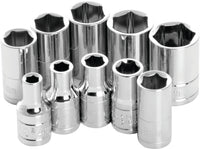 10 Pc 1/4" Met Socket Set Shallow