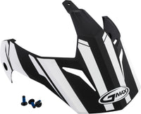Visor Vertical Black/White W/Screws Gm 11