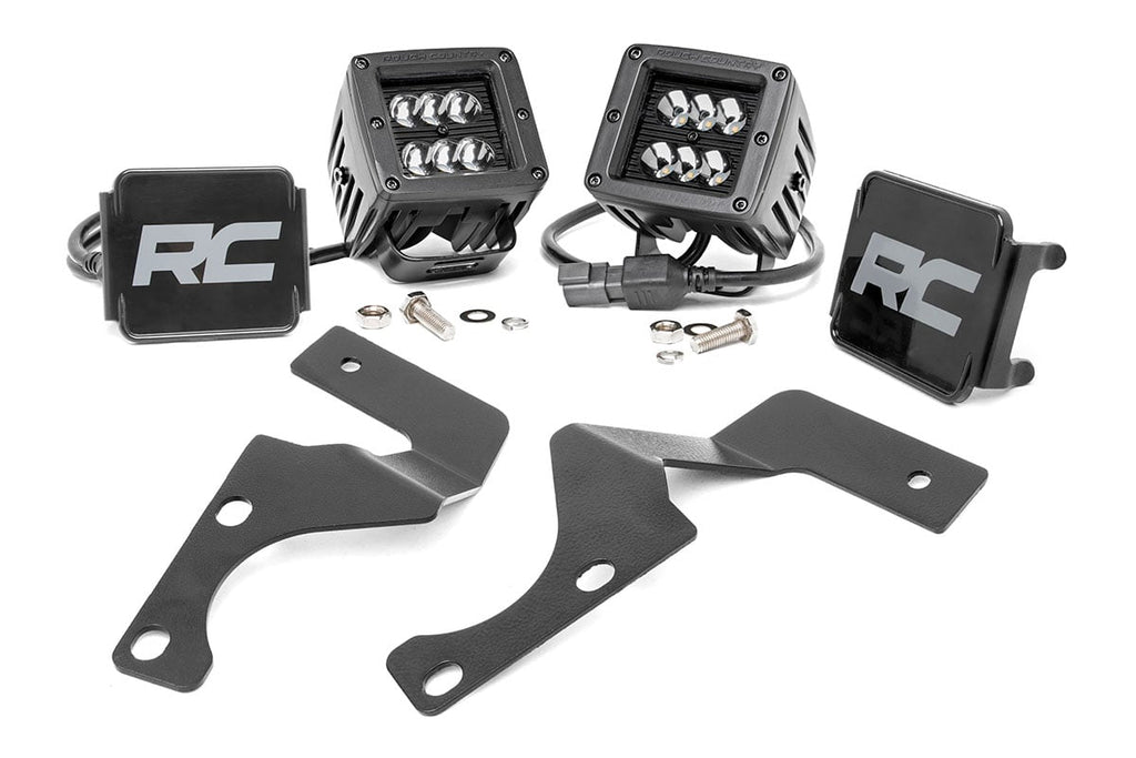 LED Light Kit | Ditch Mount | 2" Black Spot Pair | Toyota 4Runner (10-24) | 70796