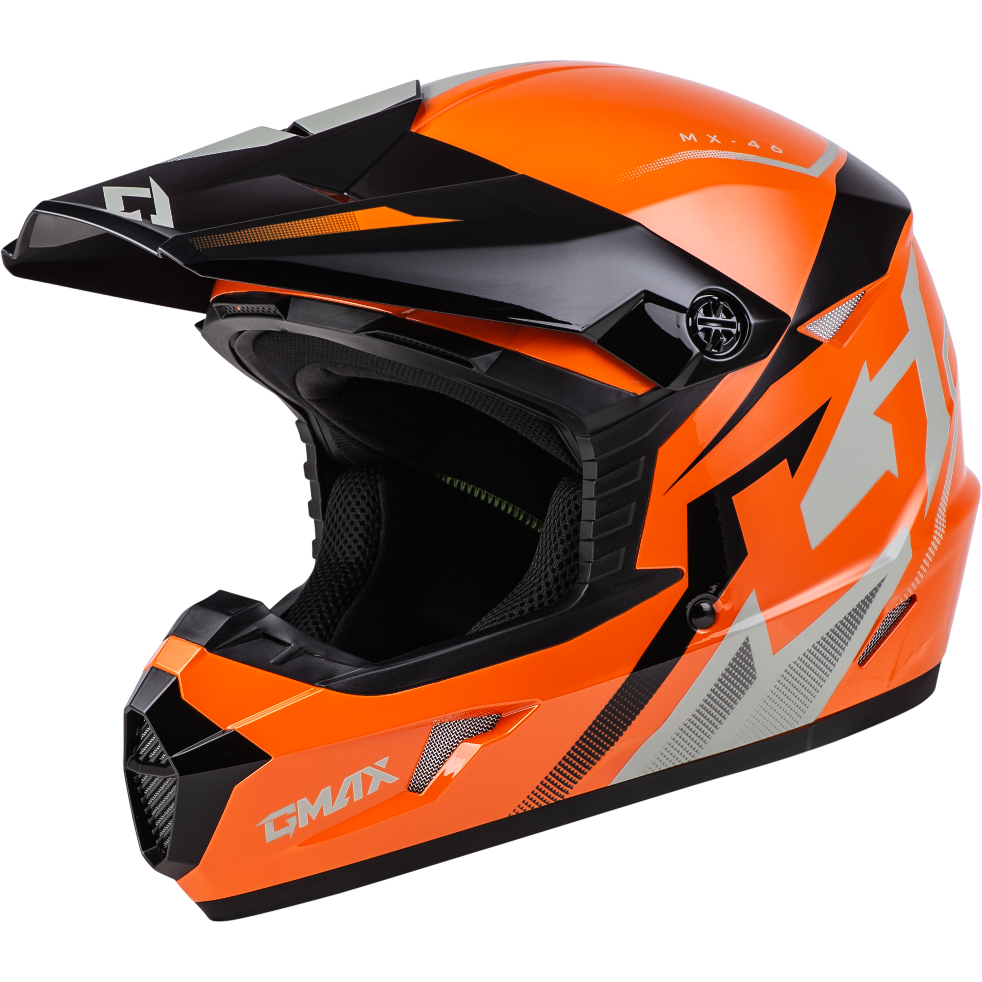 Mx 46 Compound Helmet Orange/Black/Grey Lg