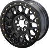 MOOSE OFFROAD Wheel - 346X - Beadlock/6 Lug - Front/Rear - Black - 6/5.5 - 15x7 - 5+2 346BLMO 157655MB54