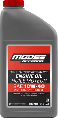 MOOSE OFFROAD Synthetic Engine Oil - 10W-40 - 1 US quart 219380